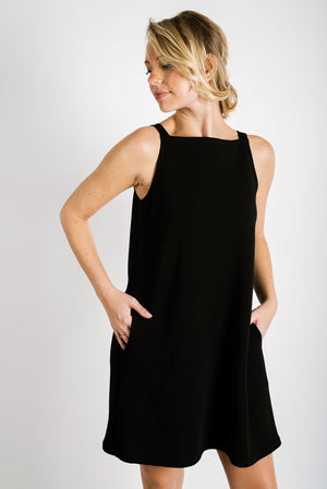Sadie Square Neck Dress | Black