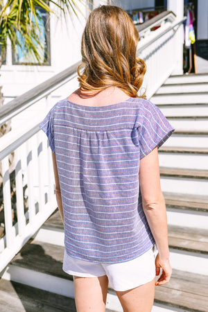 Boardwalk Top | Ticking Stripe