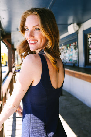 Flutterby Dress | Navy