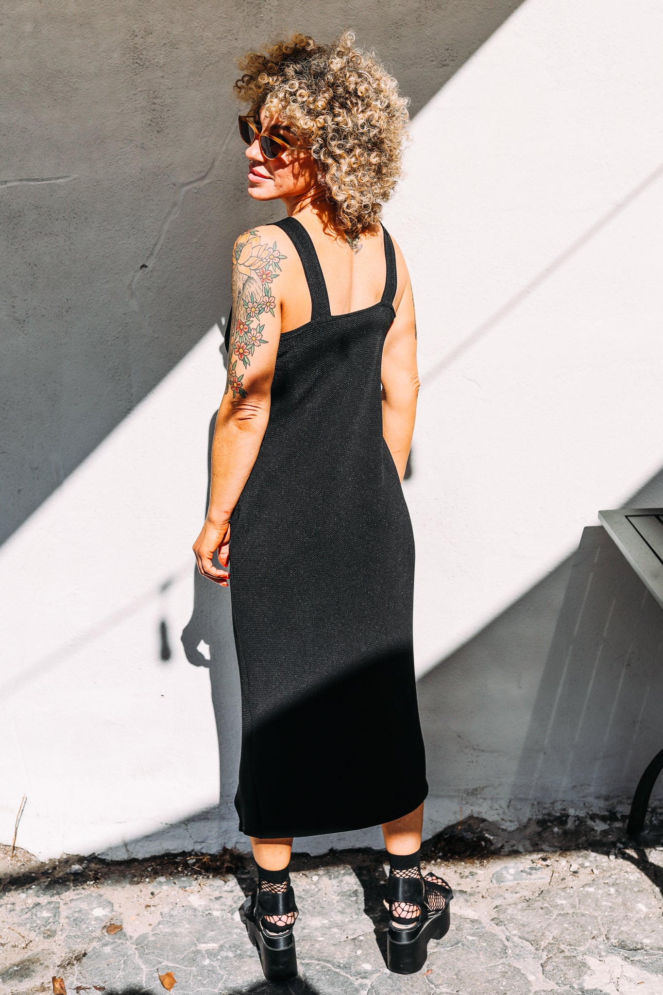 Take A Plunge V-Dress | Black