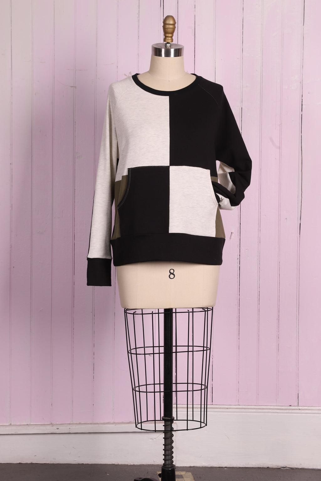 Stitched -Up Sweatshirt | Color-Block