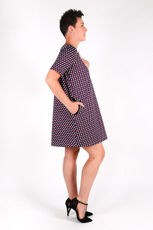 Christine Swing Dress | Retro Geo