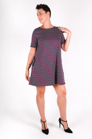 Christine Swing Dress | Retro Geo