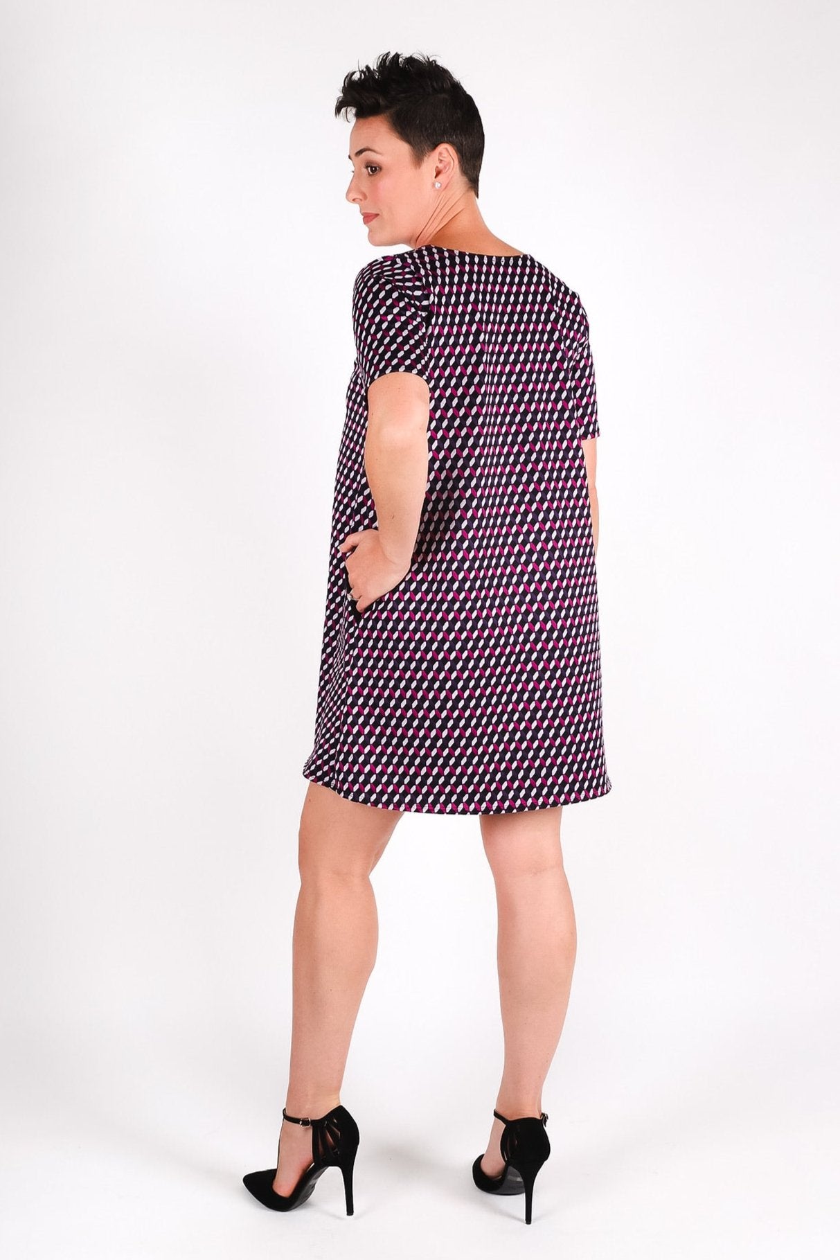 Christine Swing Dress | Retro Geo