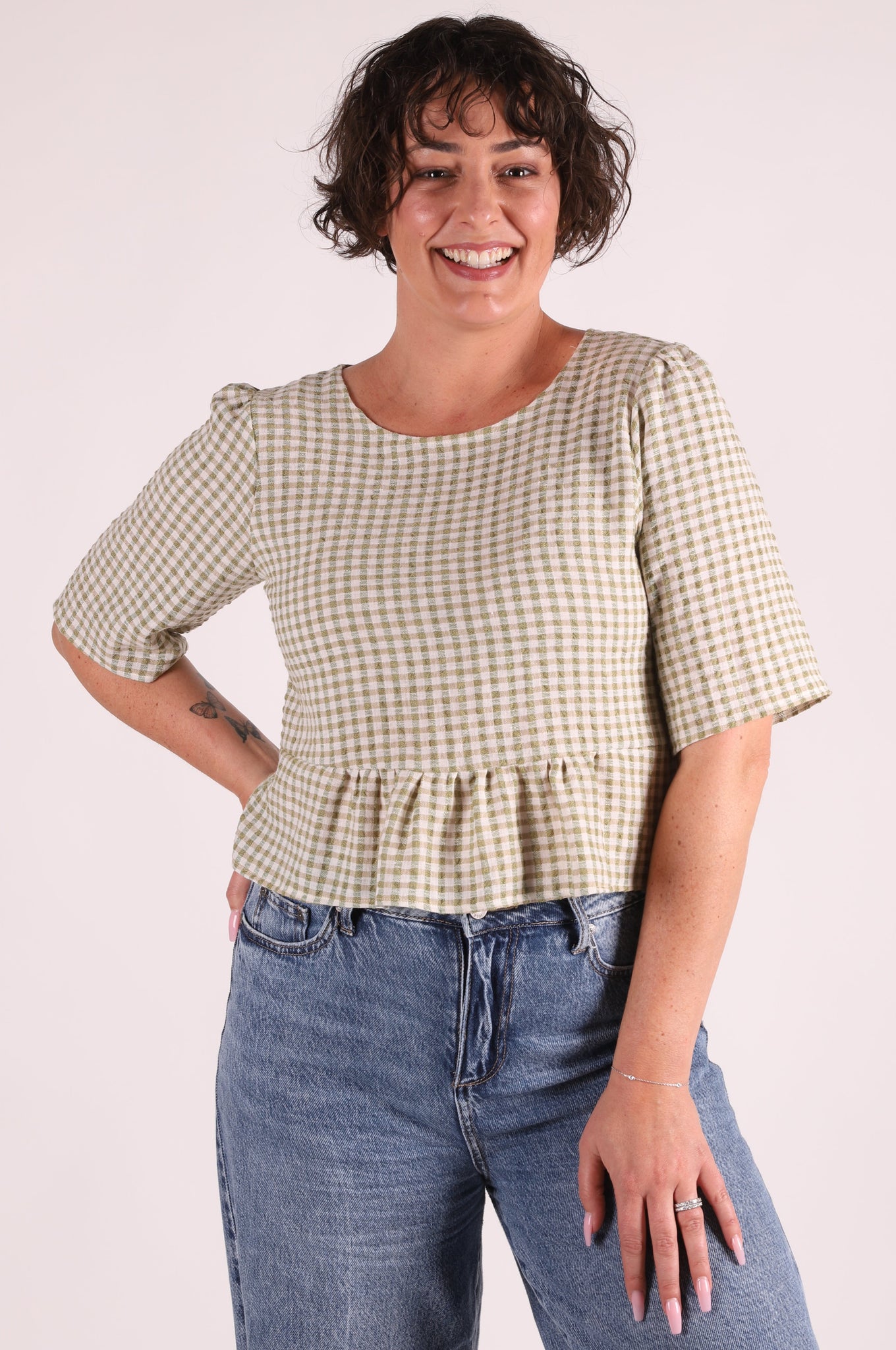 Back Bow Top | Hayride Gingham