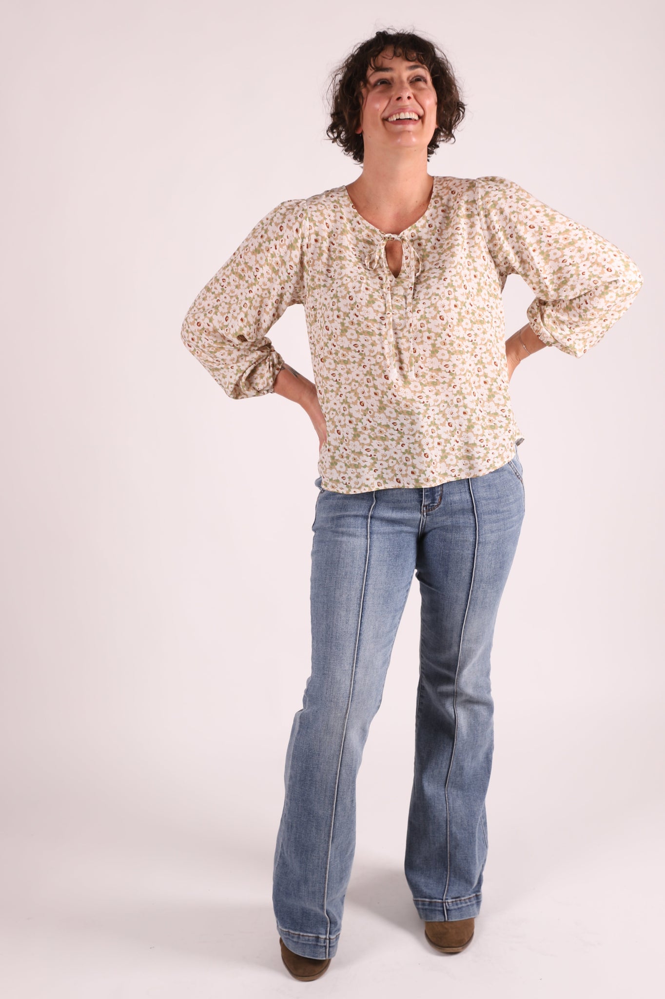 Poet Shirt | Muted Floral