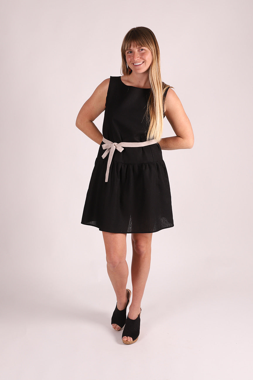Drop Waist Tie Dress