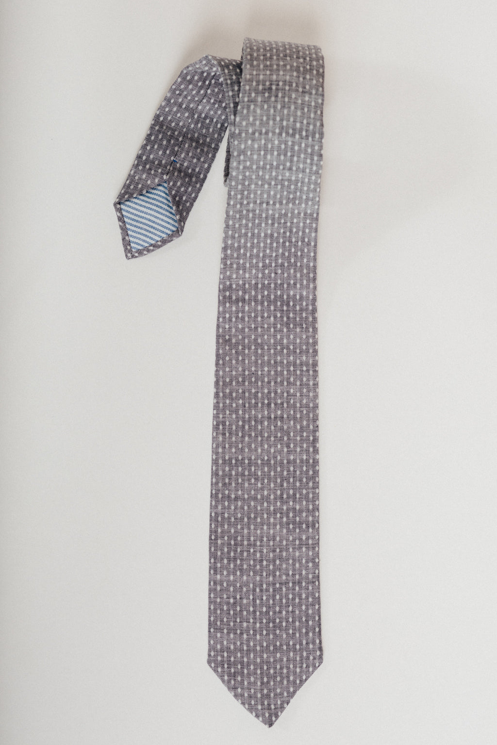 Washed Chambray Dot Riley Tie