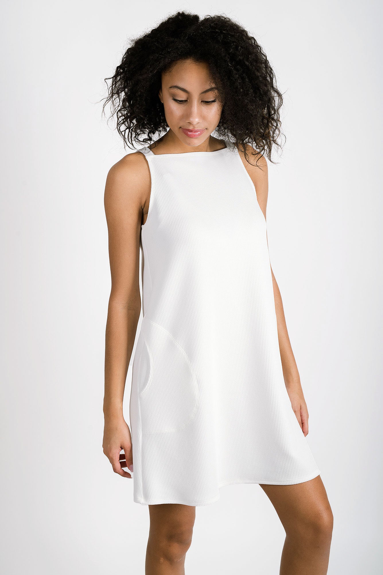 Sadie Square Neck Dress | Ivory