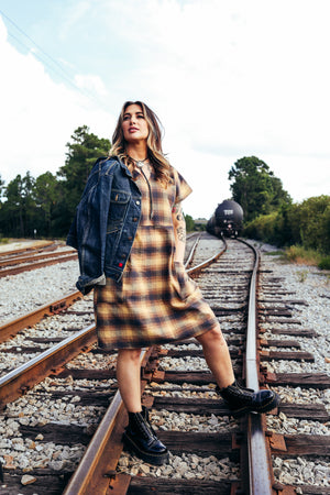 Hideaway Dress | Bark Plaid