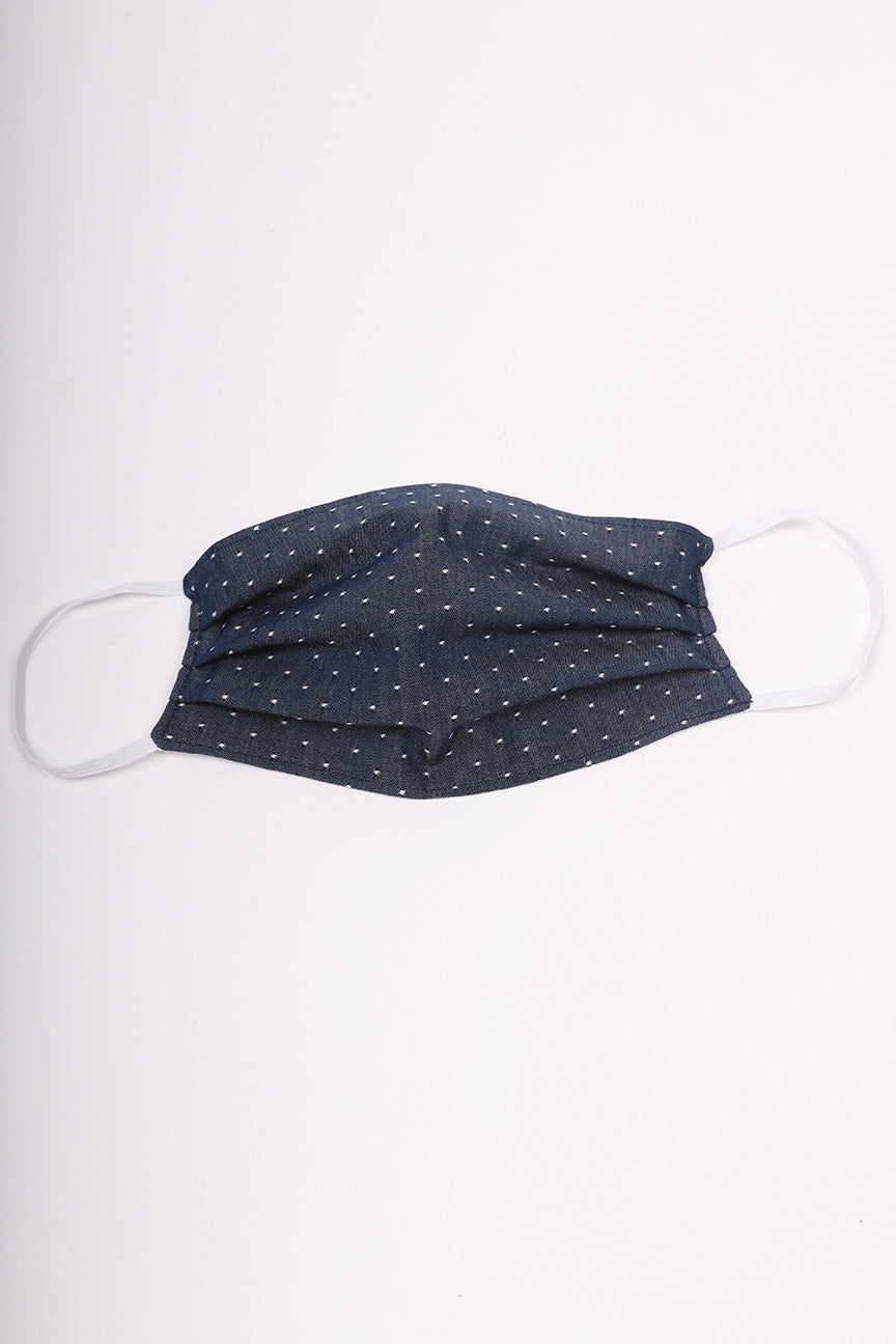 Murphy Bow-tie | Navy Jacquard Dot | Matching Mask Option