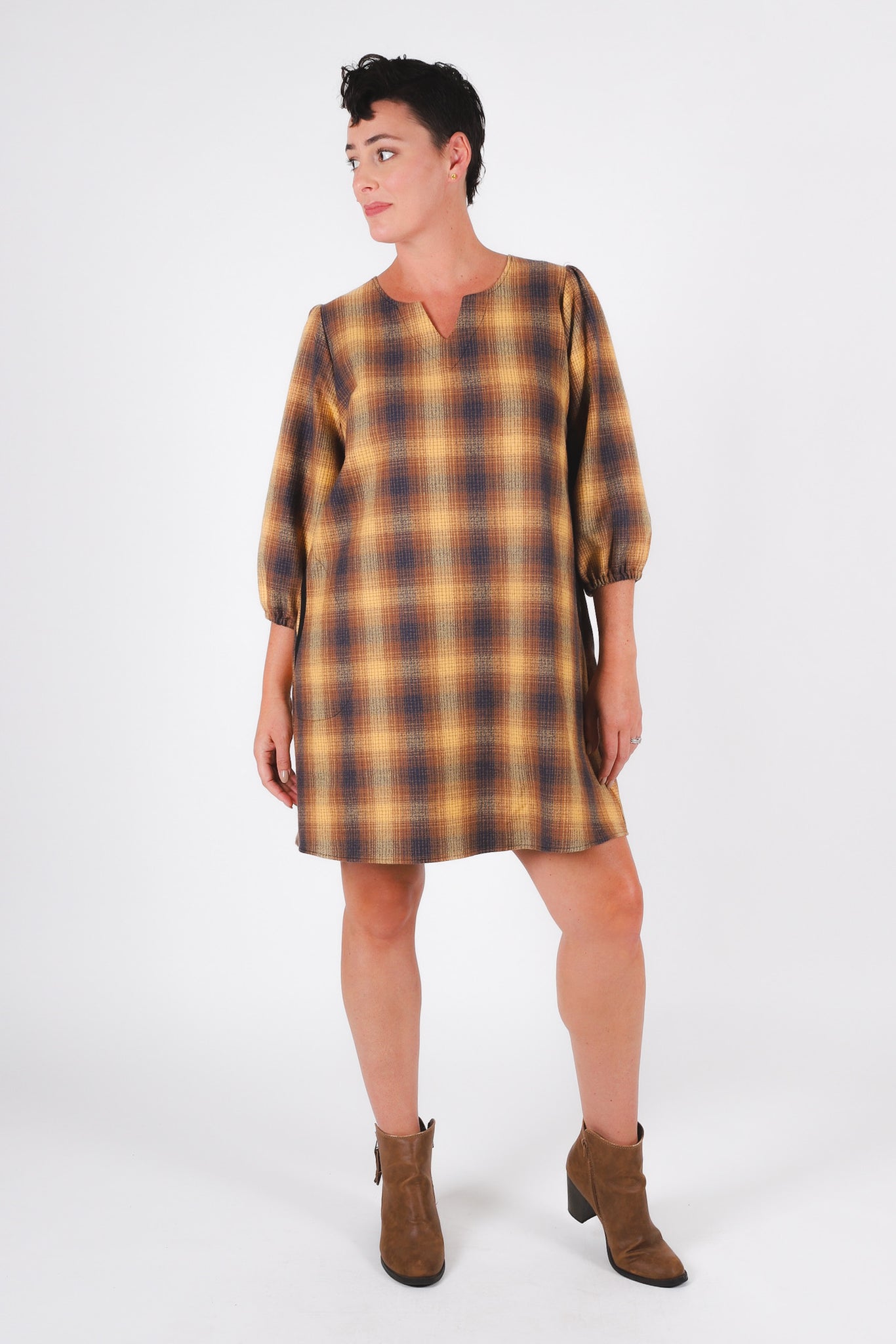 Happiness Dress | Bark Plaid