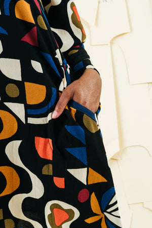 Kimmie Bell Sleeve Dress | Adventure Print
