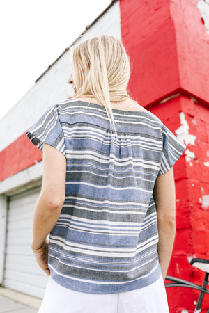 Boardwalk Top | Ombre Stripe