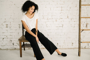 Linen Wavelength Pant | Black