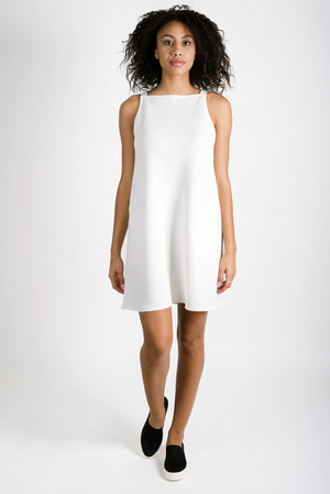 Sadie Square Neck Dress | Ivory