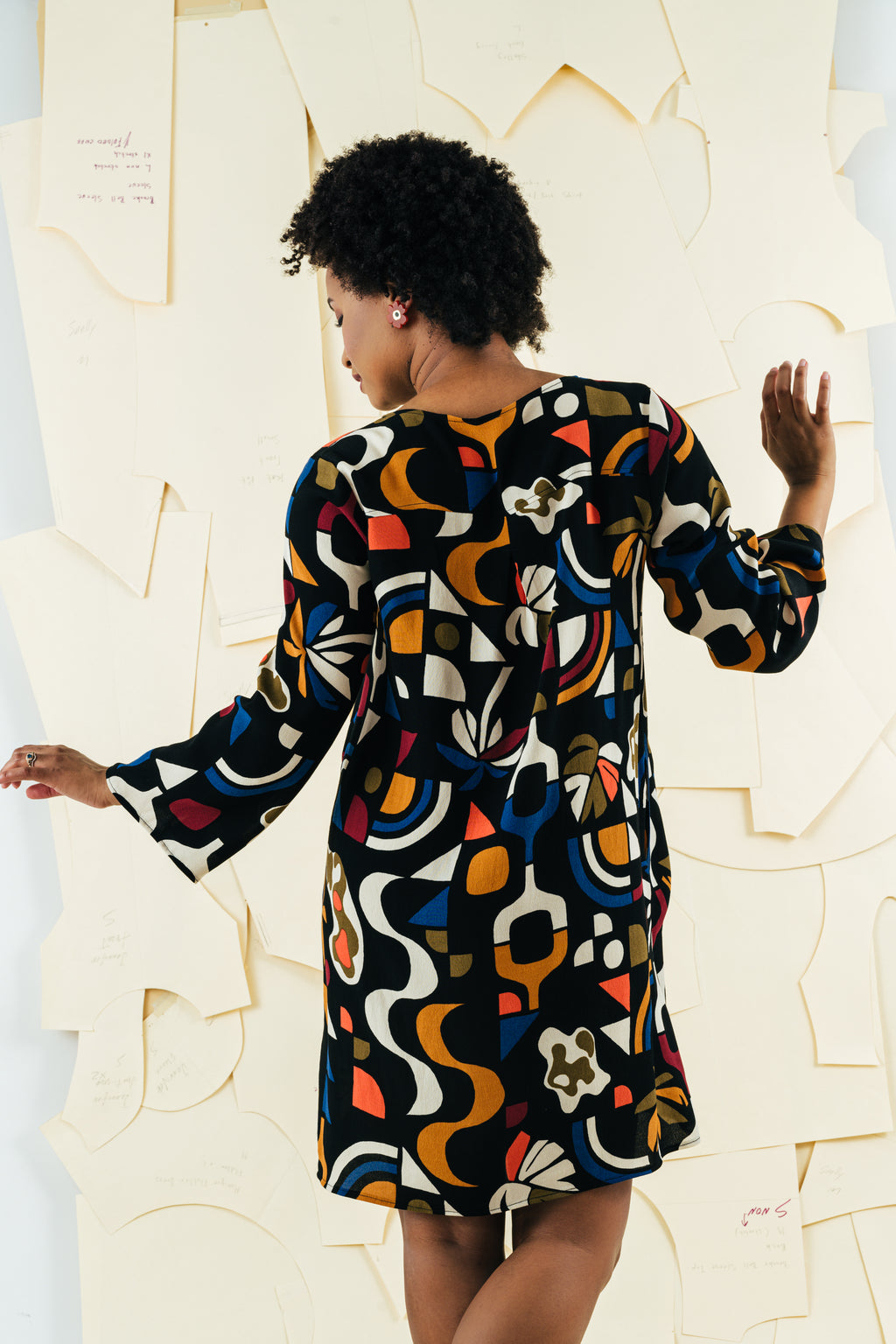 Kimmie Bell Sleeve Dress | Adventure Print