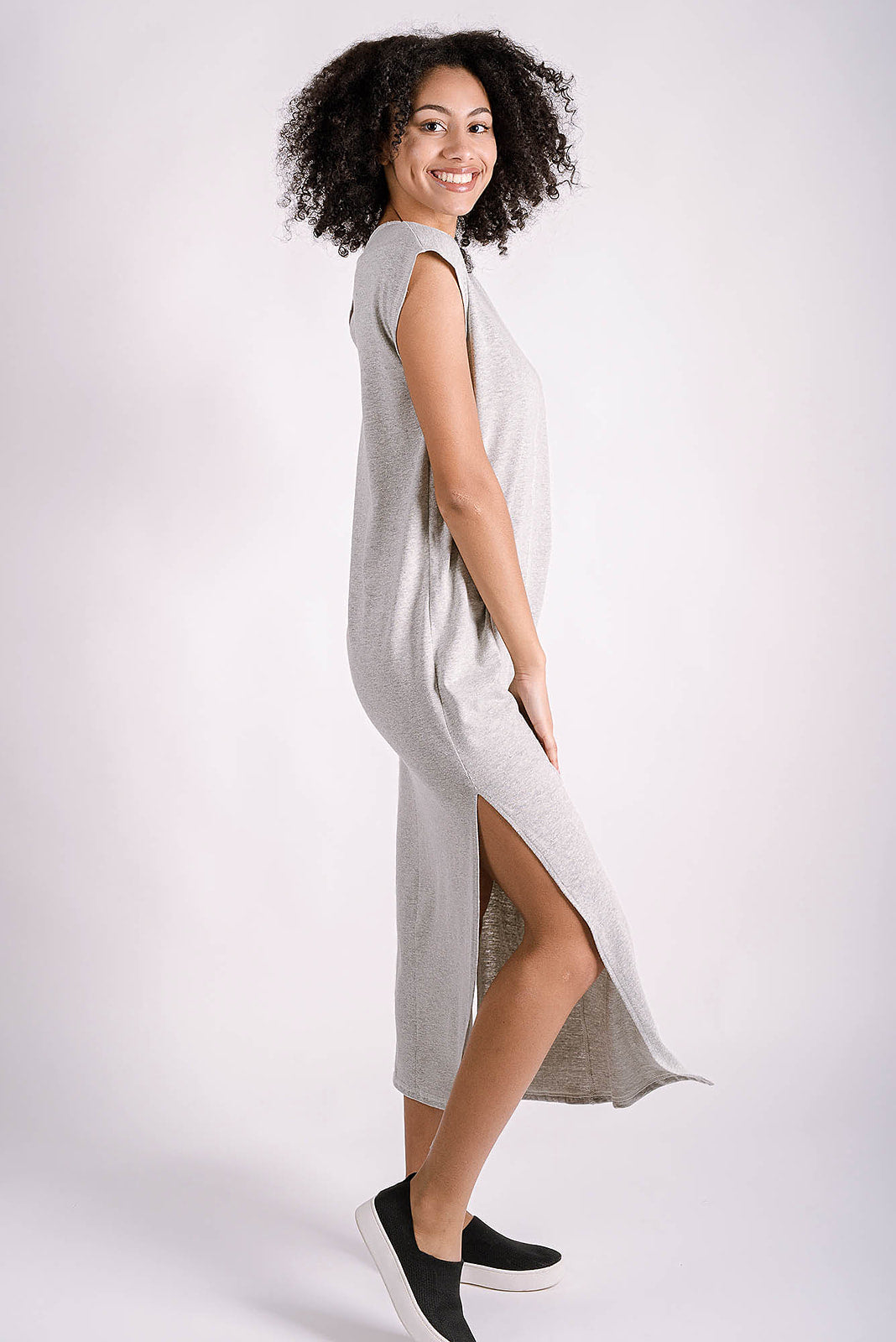 Della Reversible Dress | Heather Grey