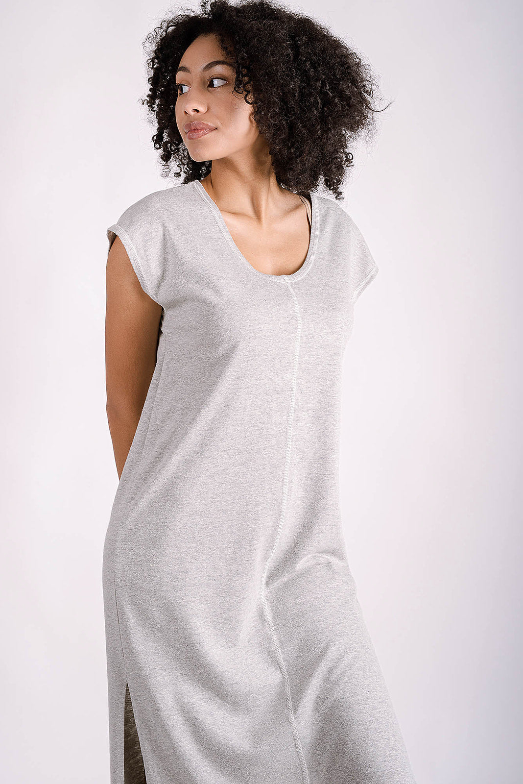 Della Reversible Dress | Heather Grey