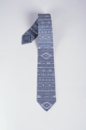 Aztec Chambray Riley Tie | Matching Mask Option