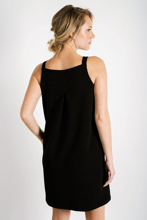 Sadie Square Neck Dress | Black