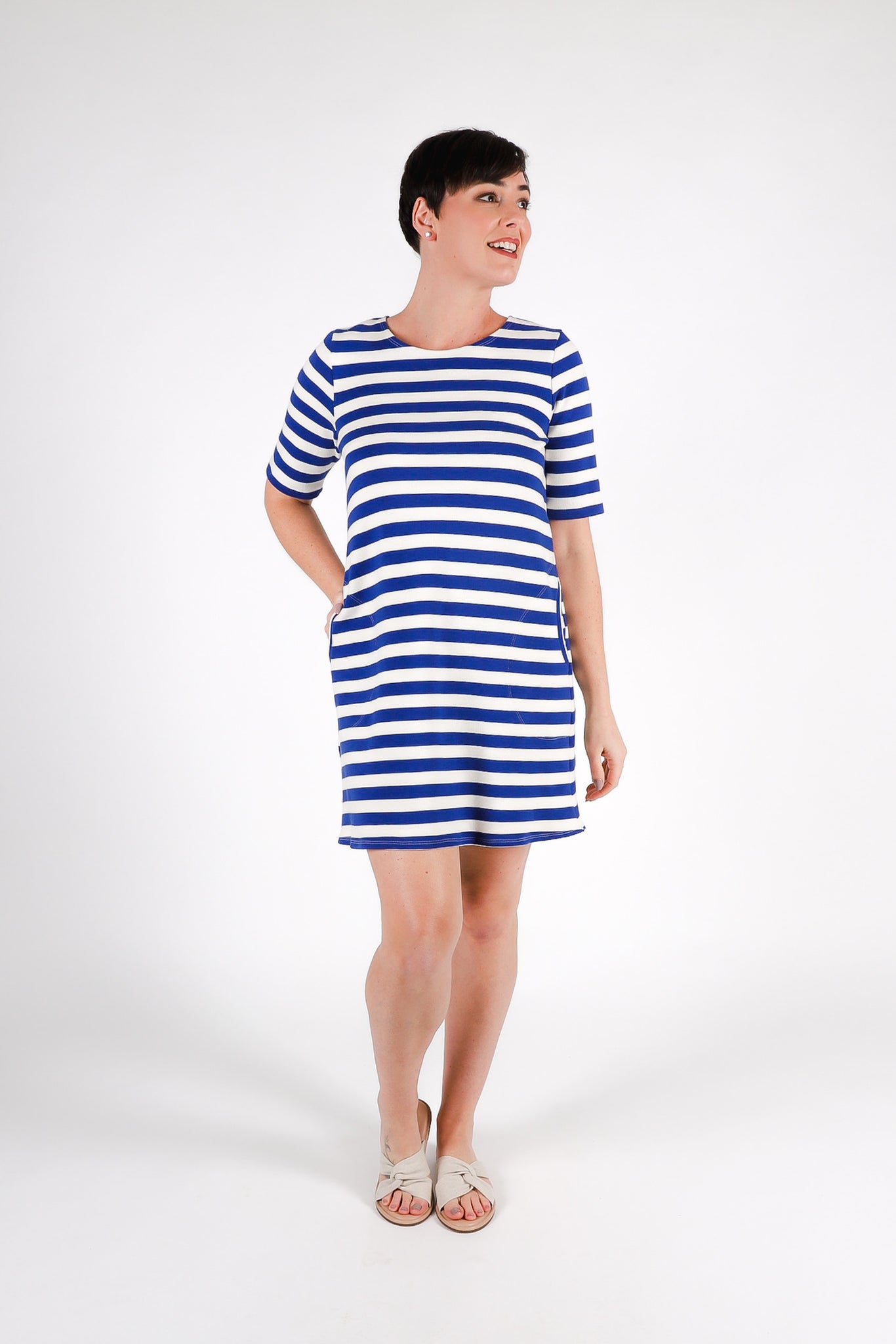 Weekender Dress | Cobalt Stripe