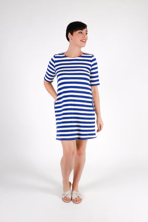 Weekender Dress | Cobalt Stripe